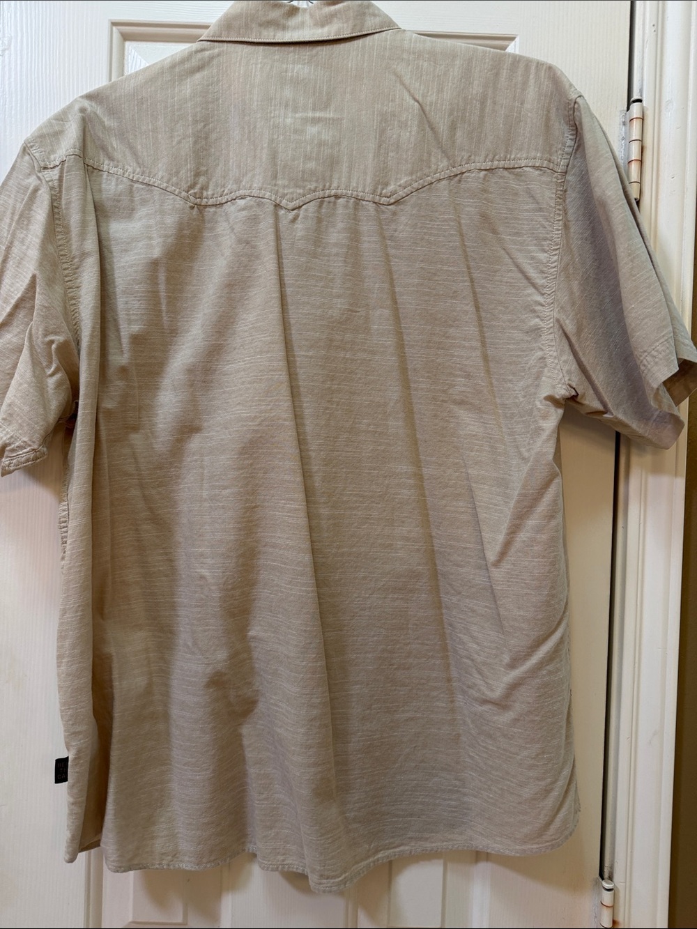 Howler Brothers Beige Short-Sleeve Button-Down Shirt with Multicolor Embroidery - Picture 3 of 3